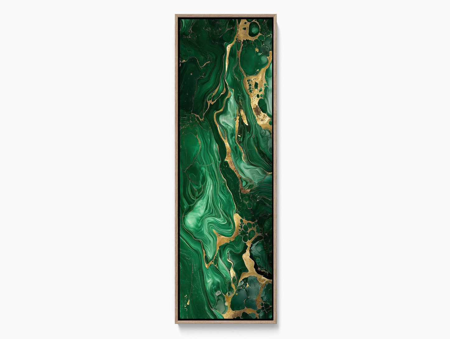 Green Gold Marble modern canvas wall art, ready to hang