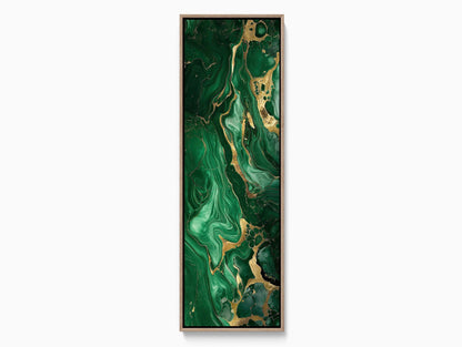 Green Gold Marble modern canvas wall art, ready to hang