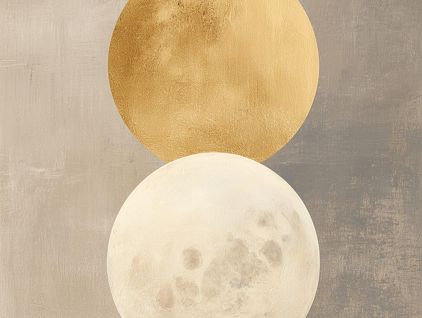 Gold Moon Phases canvas wall art shown in a styled room