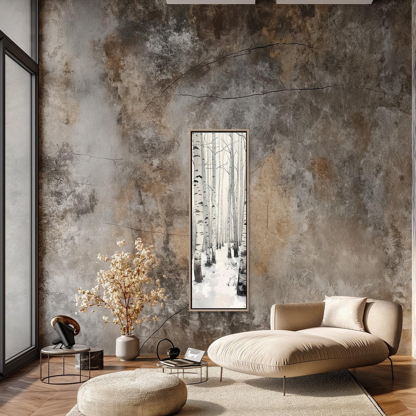 White Birch Tree canvas print, premium giclée wall art