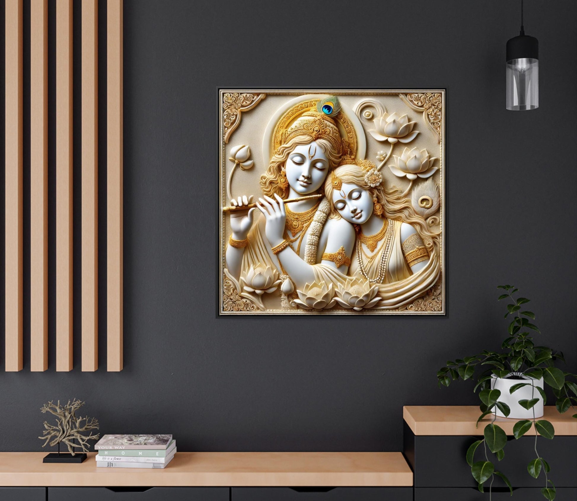 Radha Krishna canvas wall art for the home
