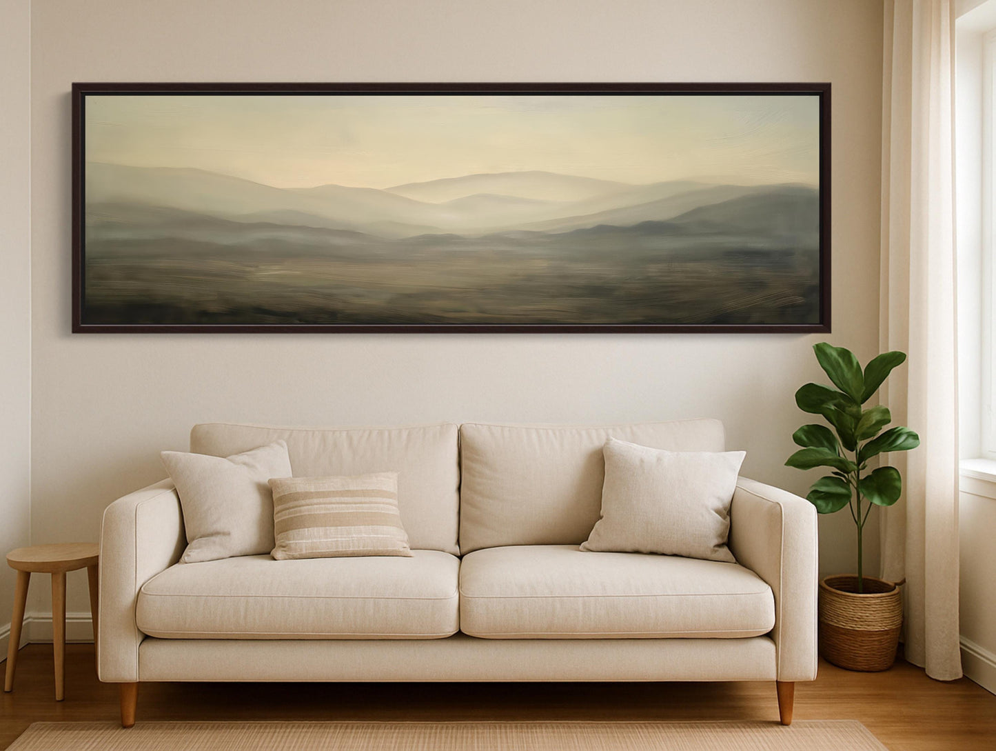 Muted Landscape canvas wall art, gallery-wrapped or framed