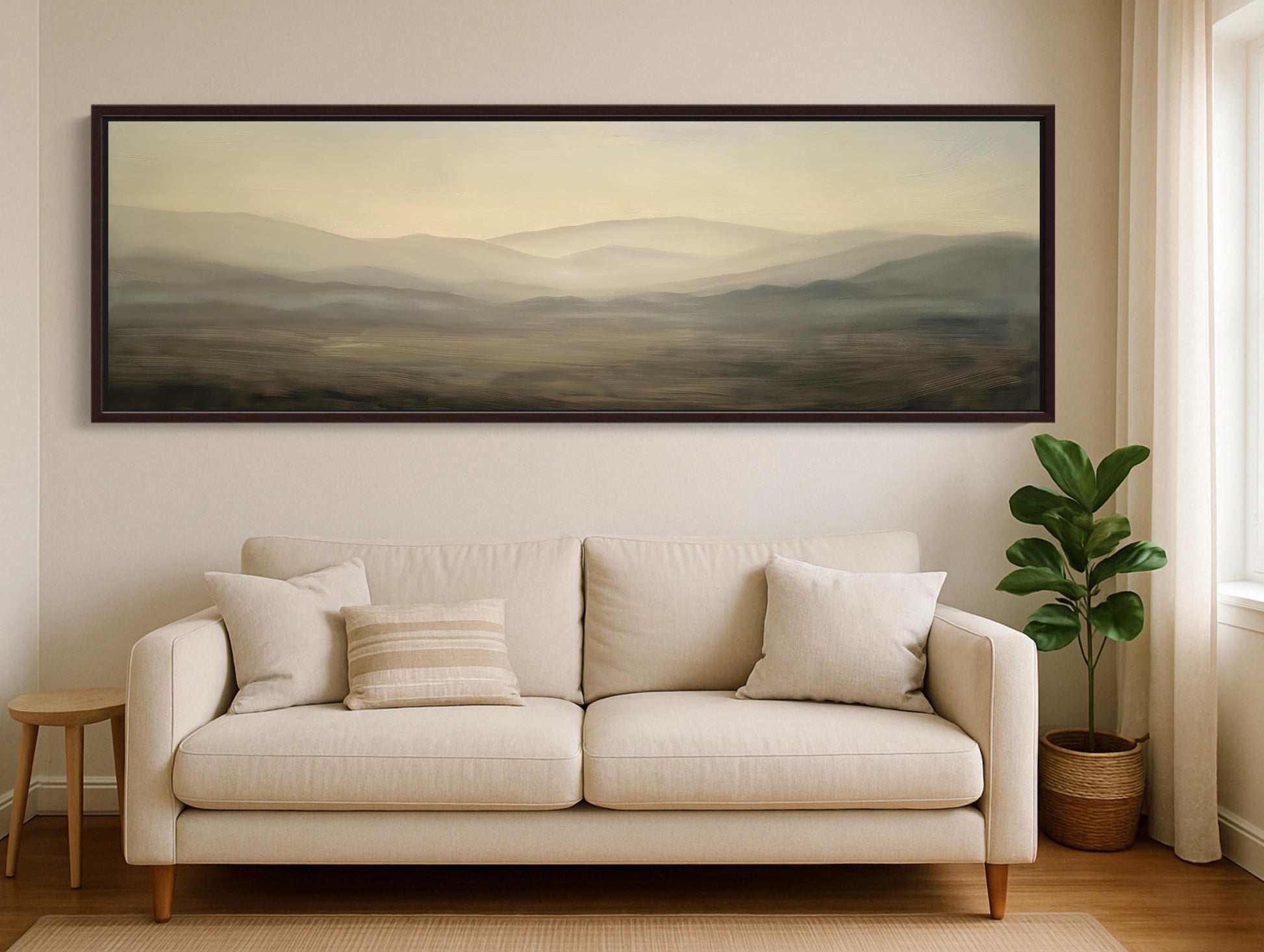 Muted Landscape canvas wall art, gallery-wrapped or framed