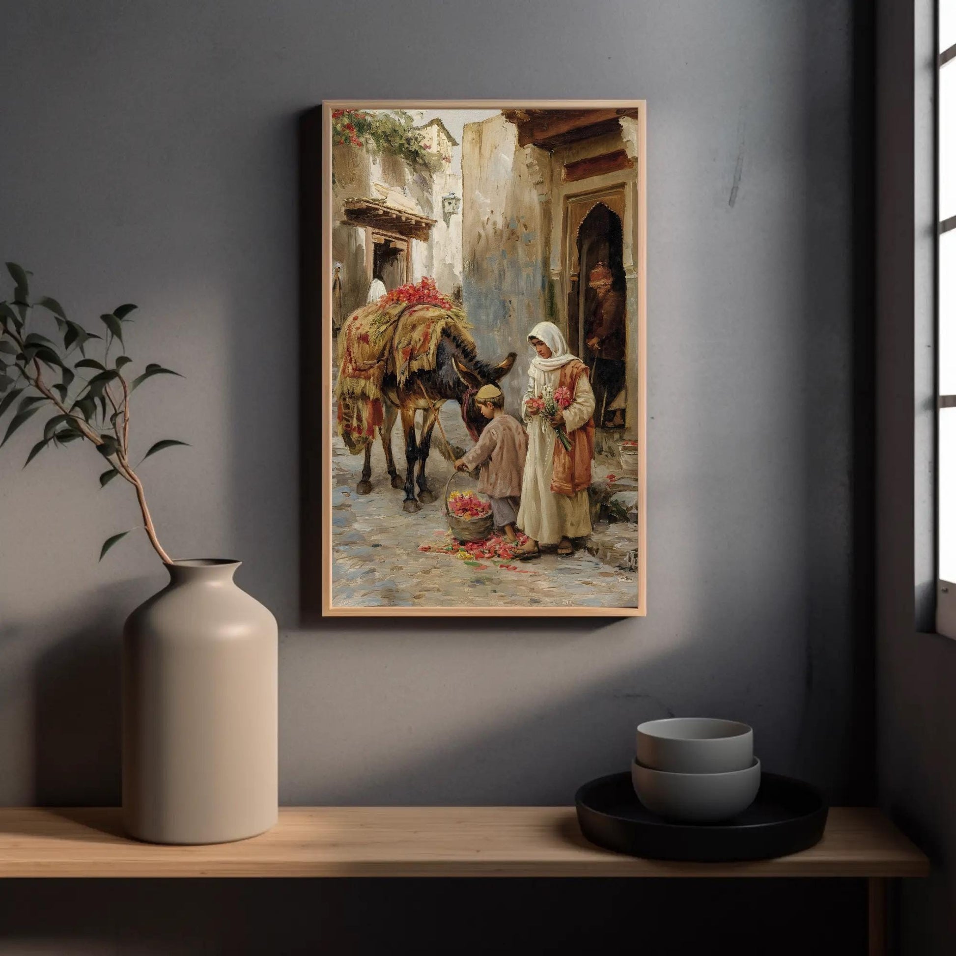 Arabian Street canvas wall art, ready to hang