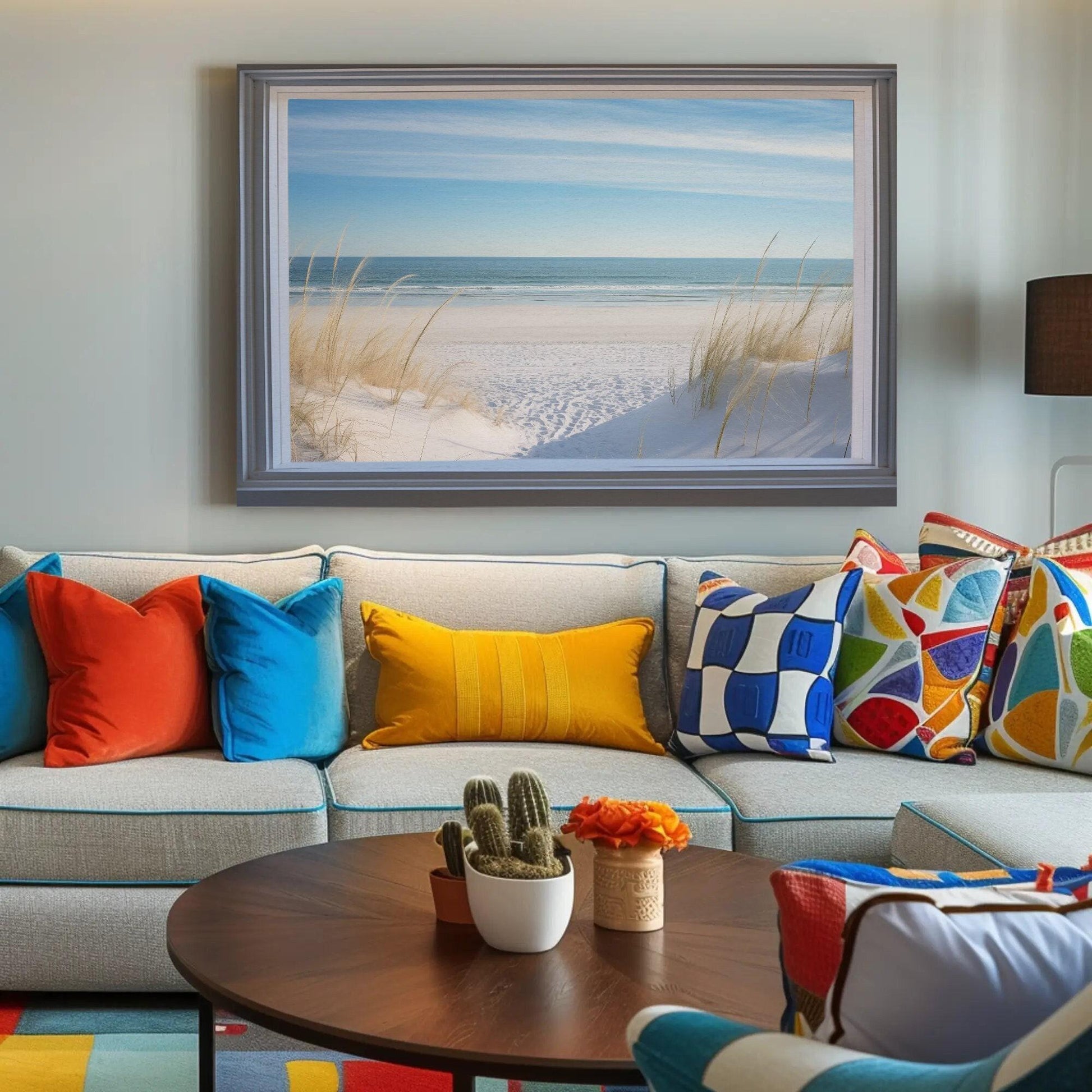 Sandy Beach canvas wall art, ready to hang (view 2)
