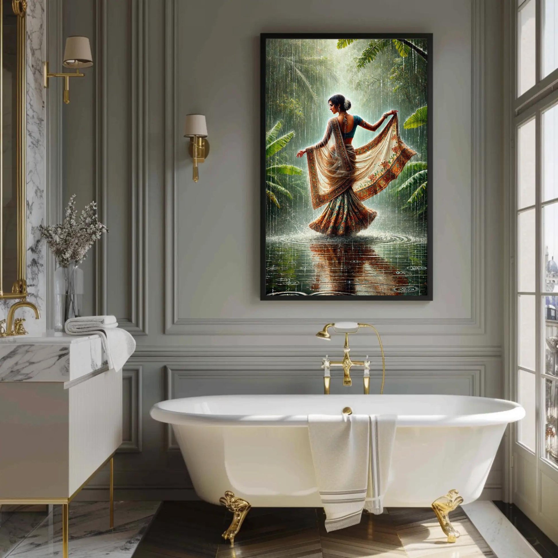 Indian Woman canvas wall art, gallery-wrapped or framed