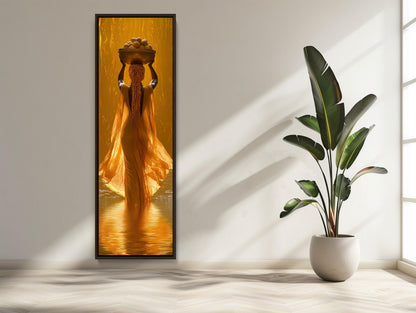 African Woman canvas wall art shown in a styled room (view 4)