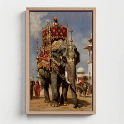 Rajasthani Style canvas wall art shown in a styled room