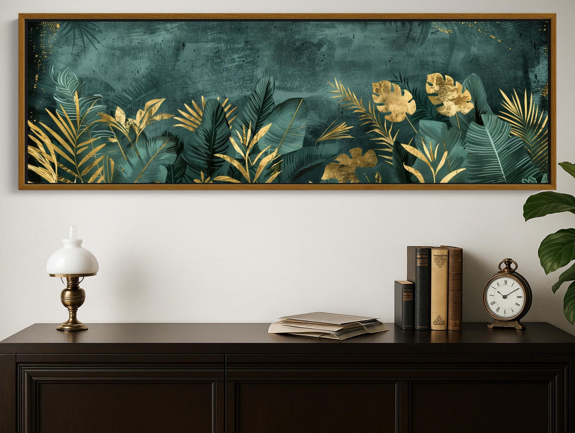 Tropical modern canvas wall art, ready to hang