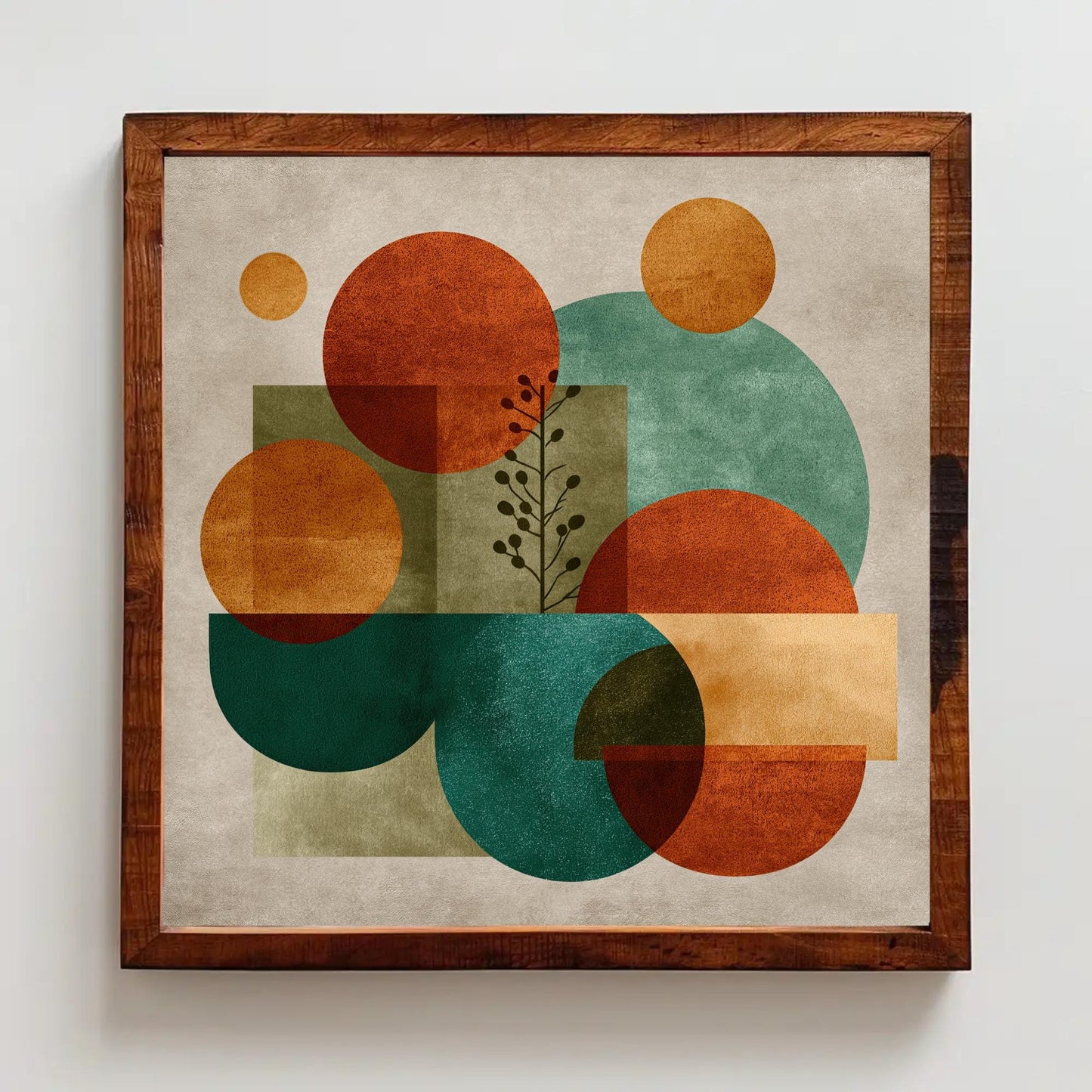 Japandi canvas wall art shown in a styled room