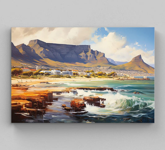 Cape Town Canvas Print – South Africa Wall Art | Vibrant Travel Poster Art