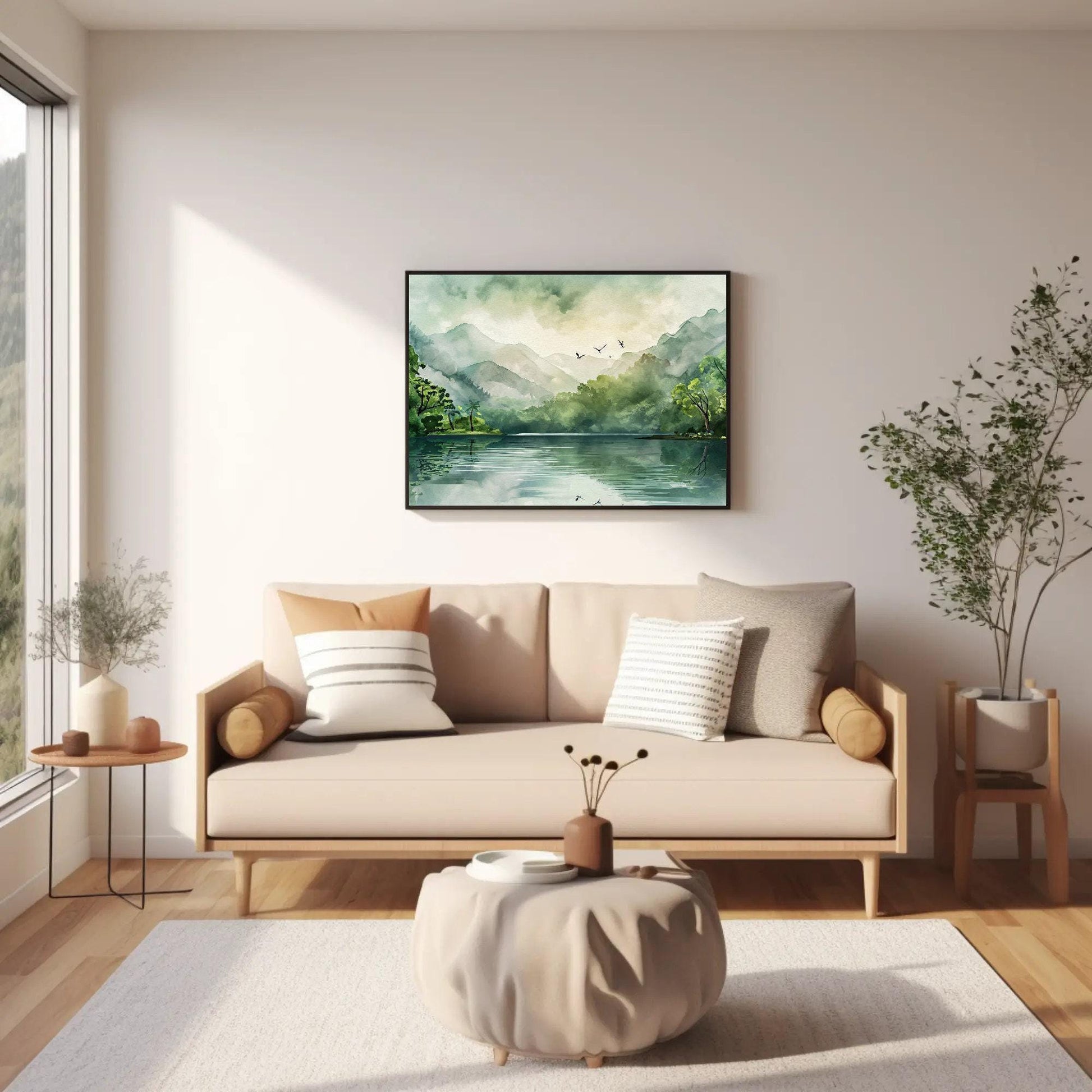 Tropical Forest canvas wall art shown in a living room (view 2)