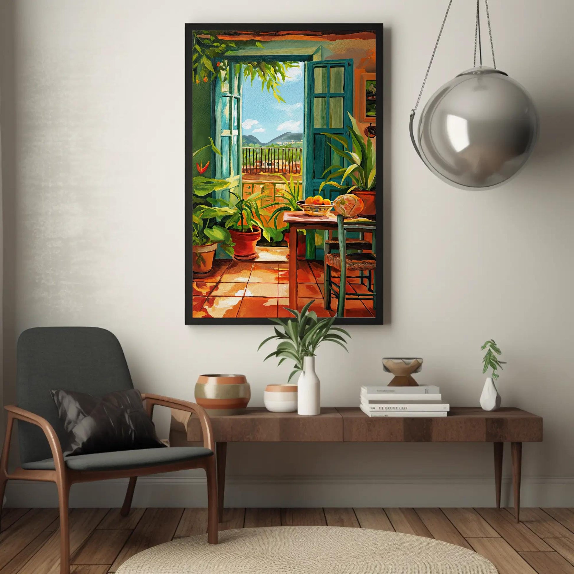 Puerto Rican Kitchen , Caribbean Cocina canvas wall art shown in a styled interior (view 3)
