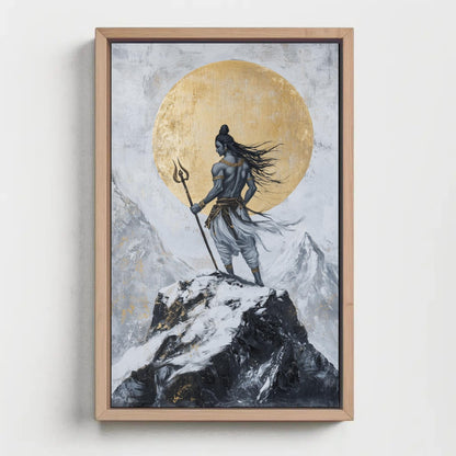 Shiva Kailash canvas wall art shown in a styled room (view 2)