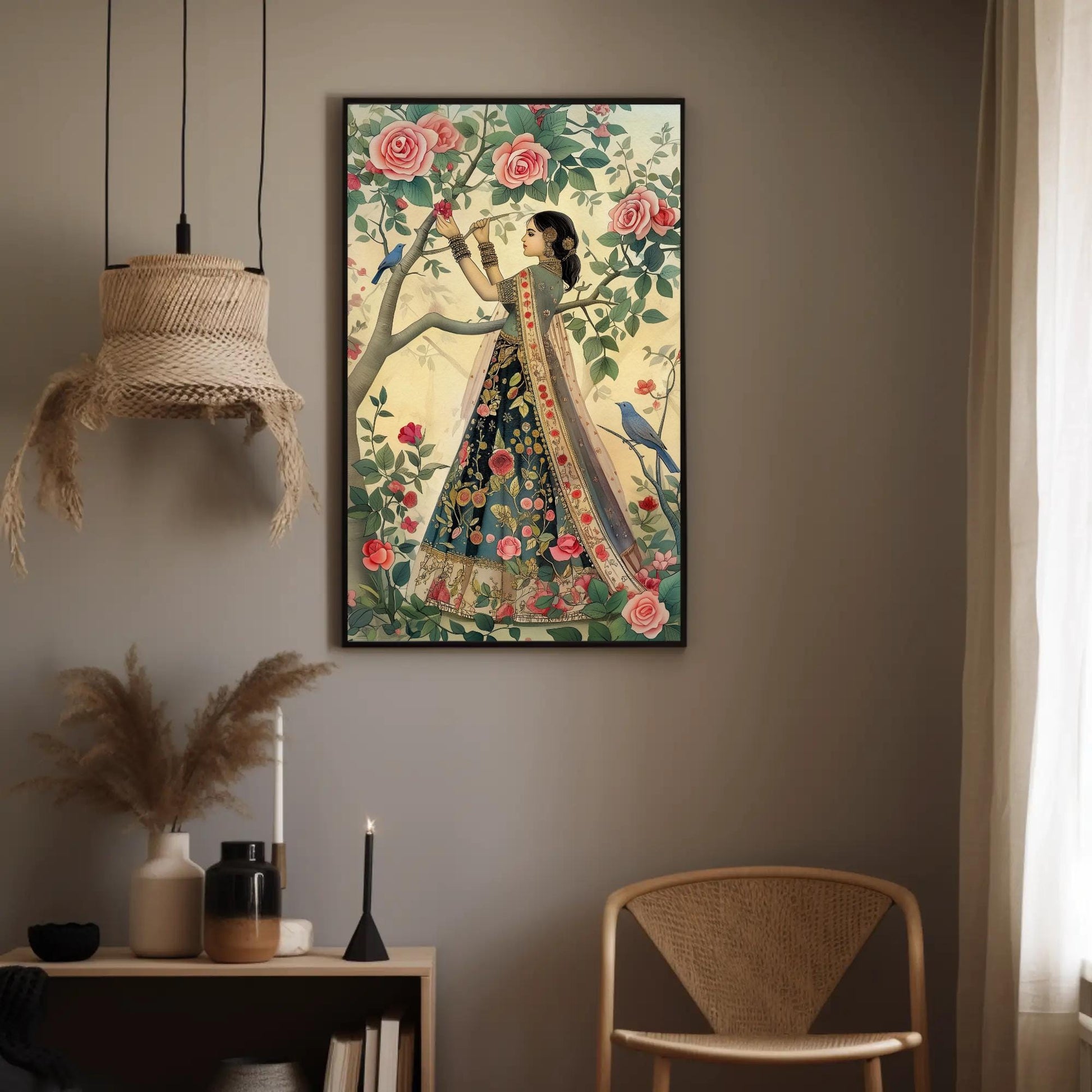 Mughal Queen canvas wall art shown in a styled room (view 5)