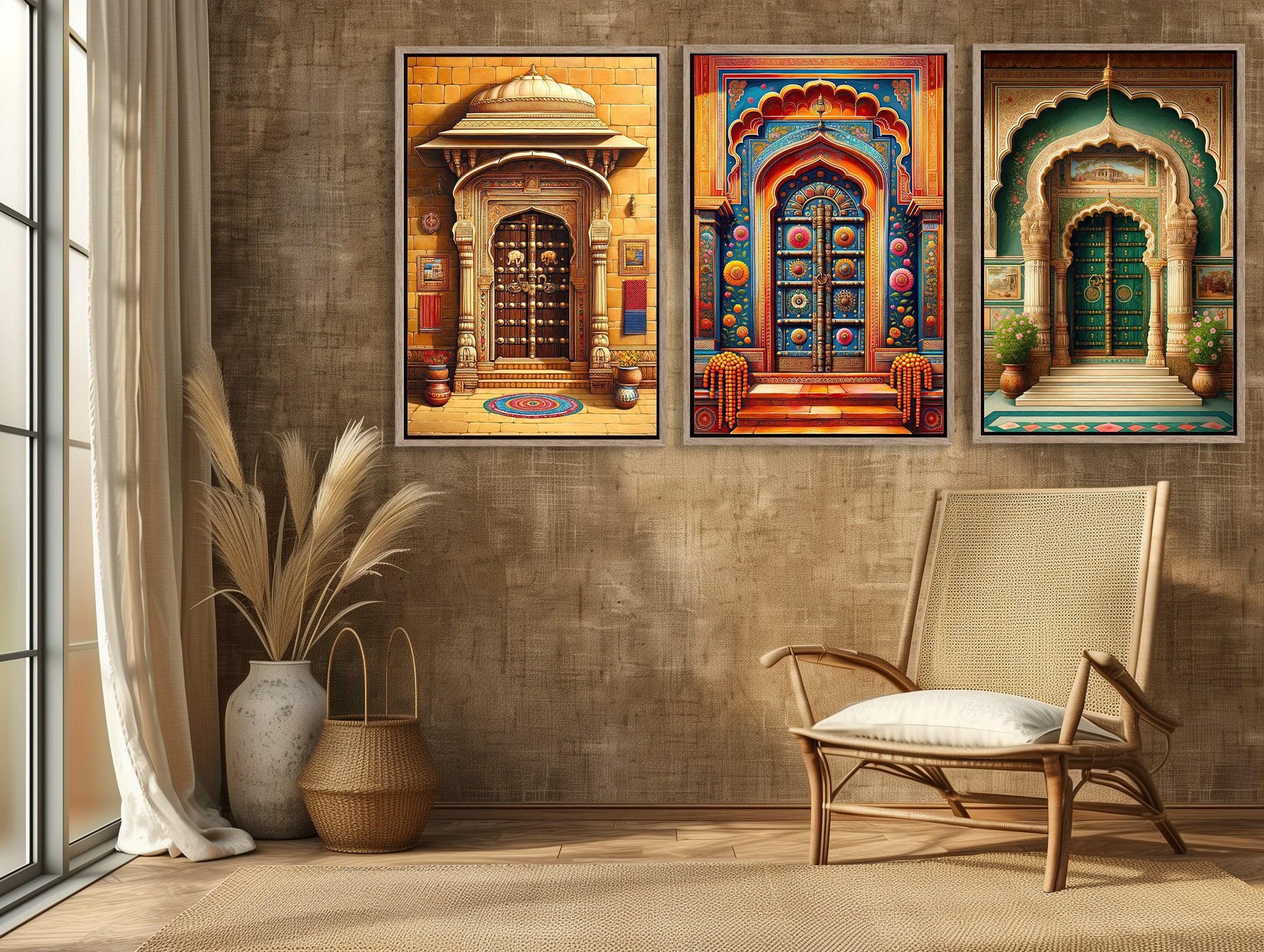 Rajasthani Door canvas wall art, gallery-wrapped or framed