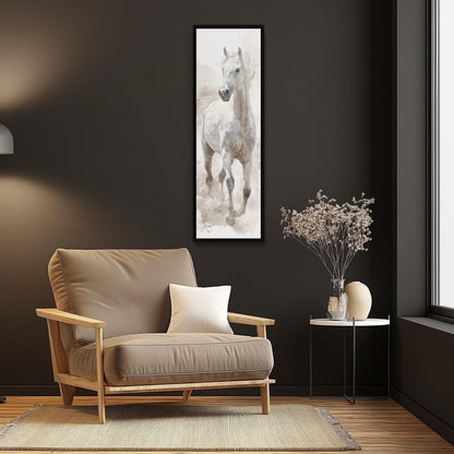 White Horse canvas wall art, statement décor