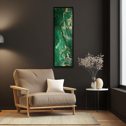 Green Gold Marble modern canvas wall art for the home