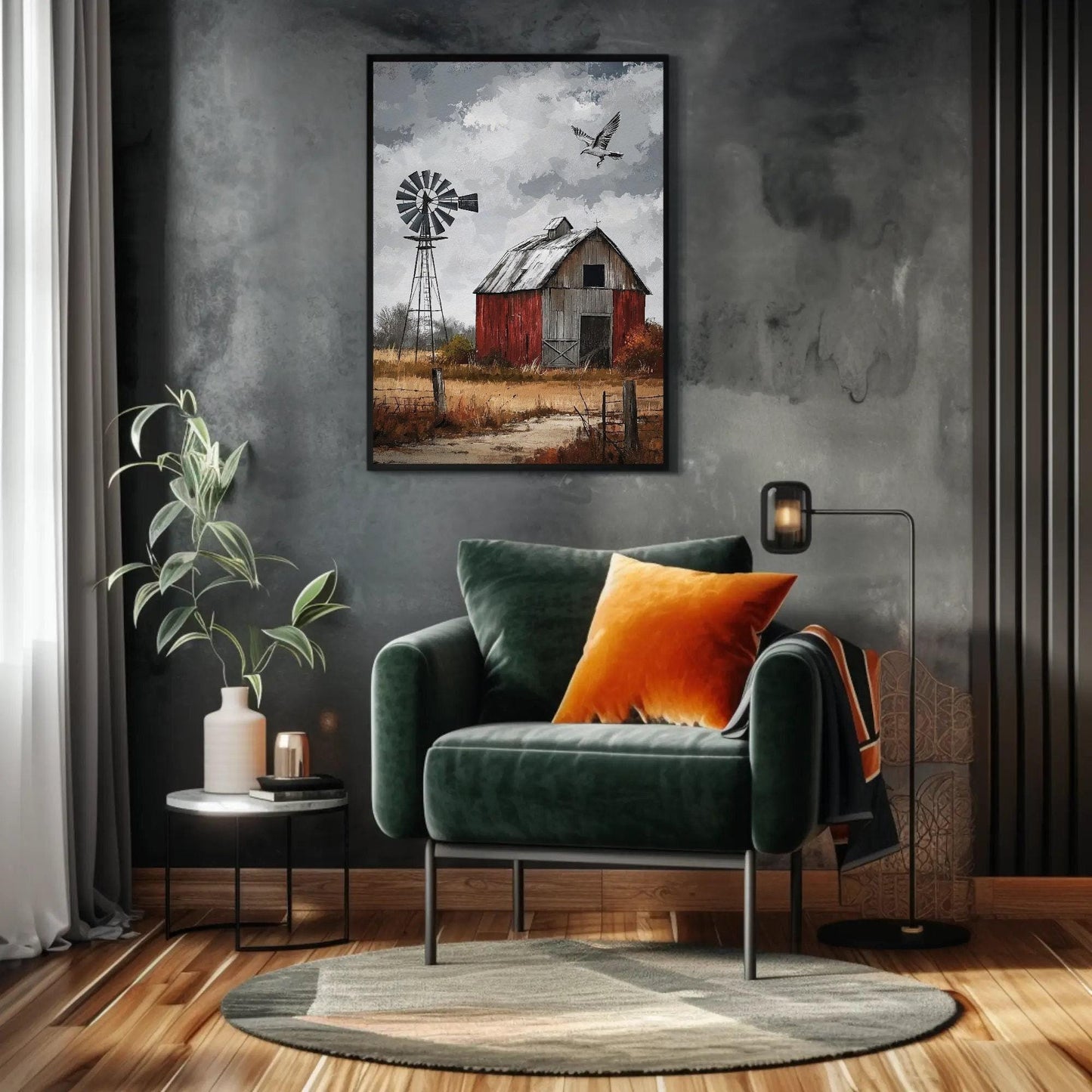 Farmhouse Barn farmhouse canvas wall art, ready to hang (view 2)