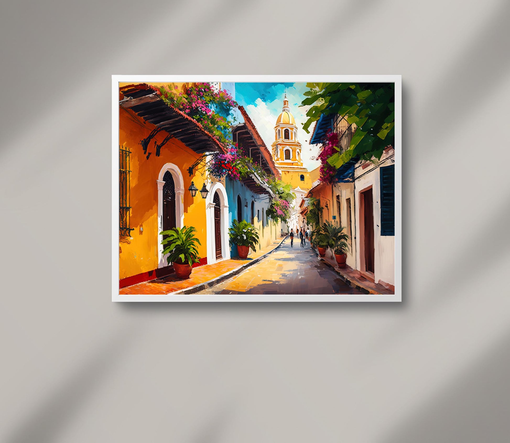 Cartagena Colombia , Caribbean Travel canvas print, premium giclée wall art