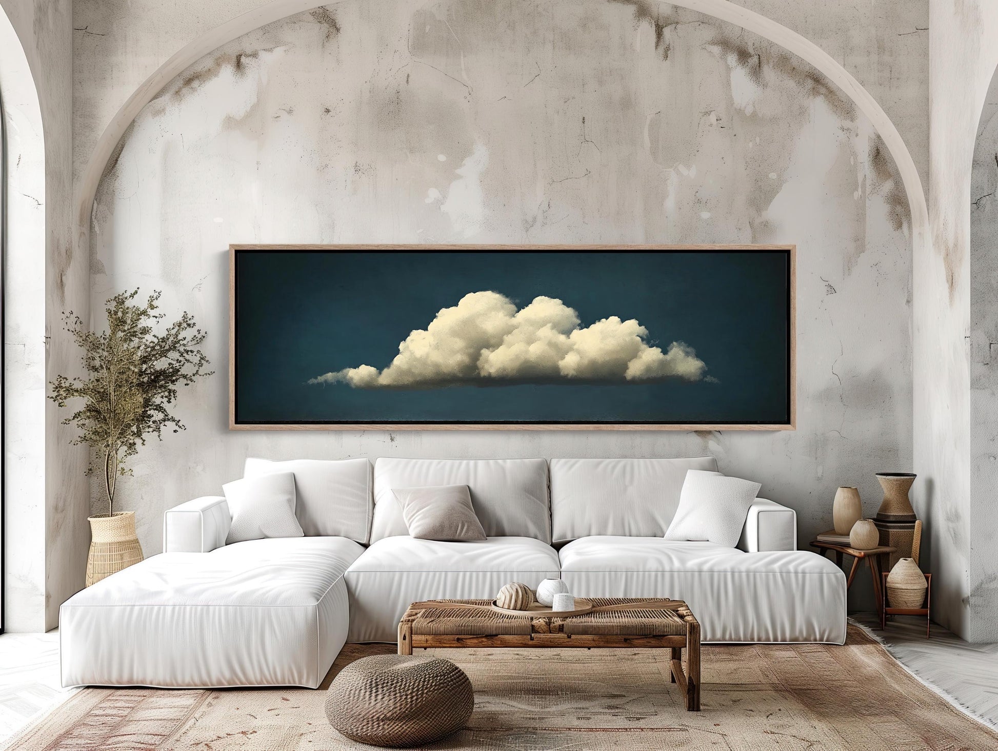 Cloudscape Canvas Print, Extra Large Panoramic Sky Wall Art