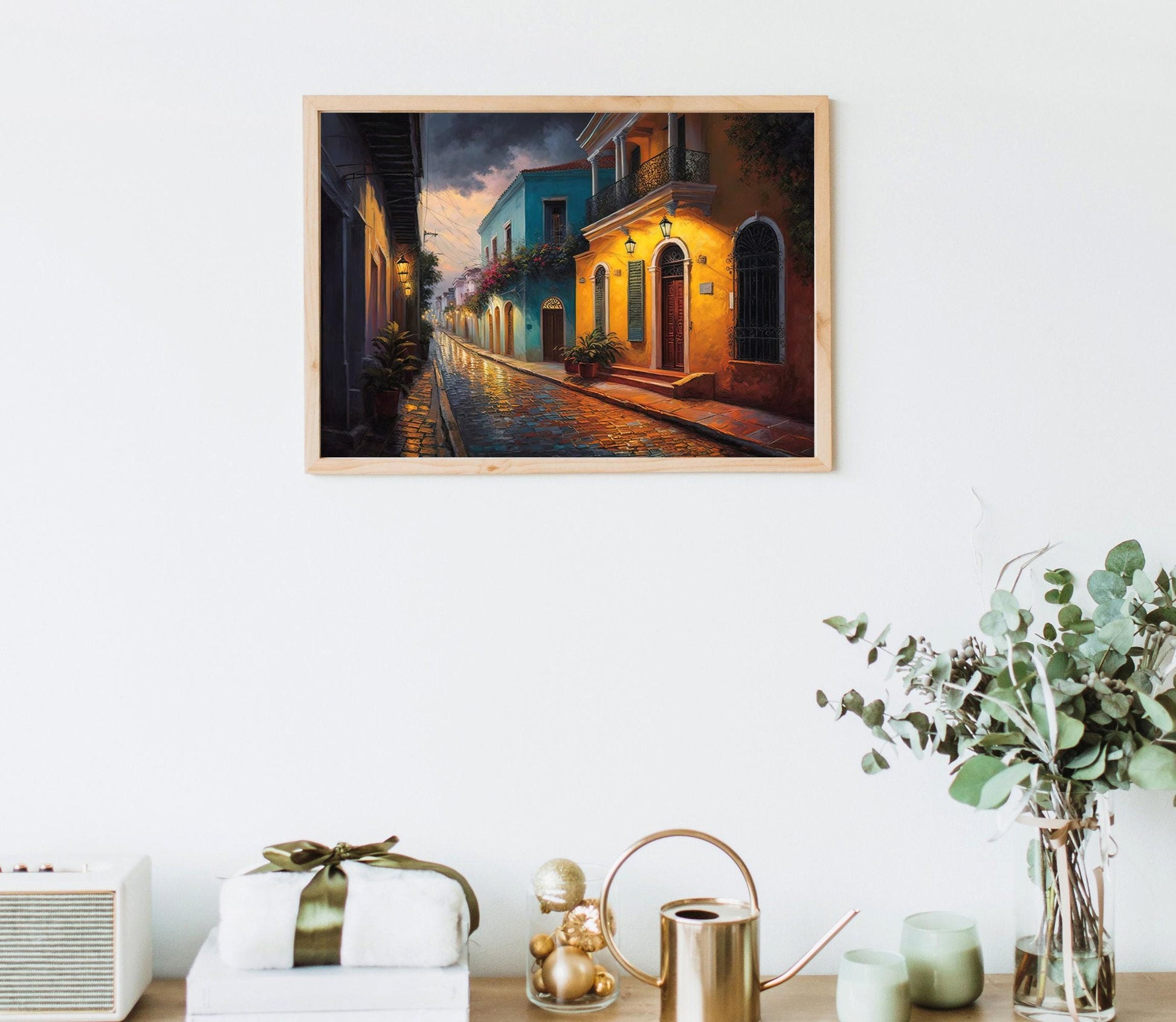 Santo Domingo canvas wall art, ready to hang
