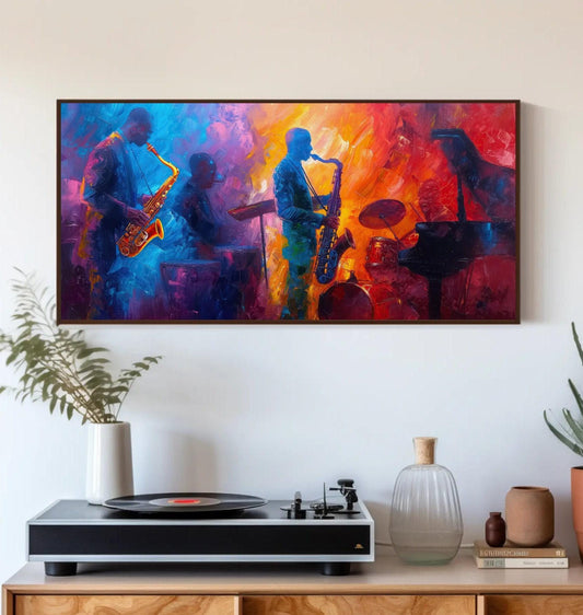 Jazz Music Canvas Art – African American Abstract Canvas Decor for Living Room