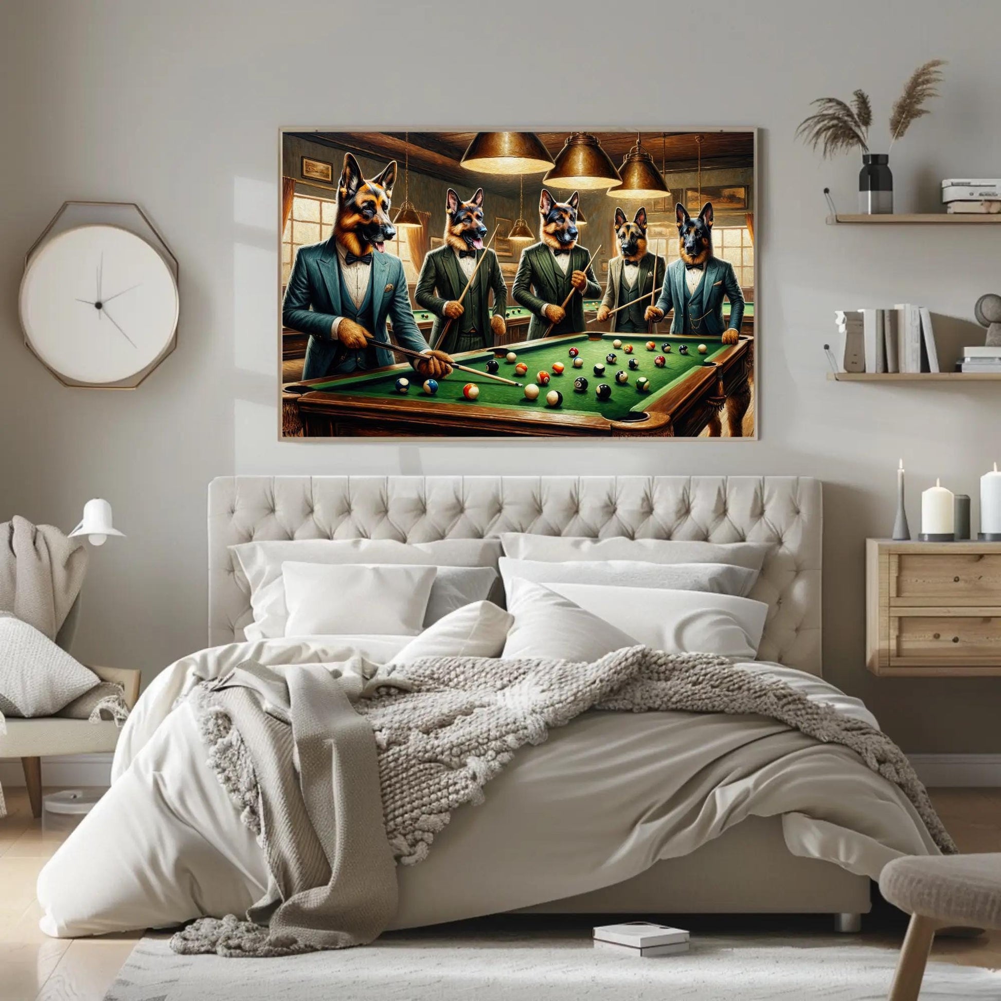 German Shepherd canvas wall art for the home