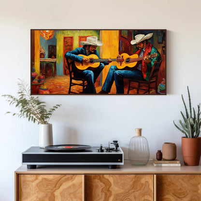 Mariachi Guitarist , Mexican Music canvas wall art, statement décor