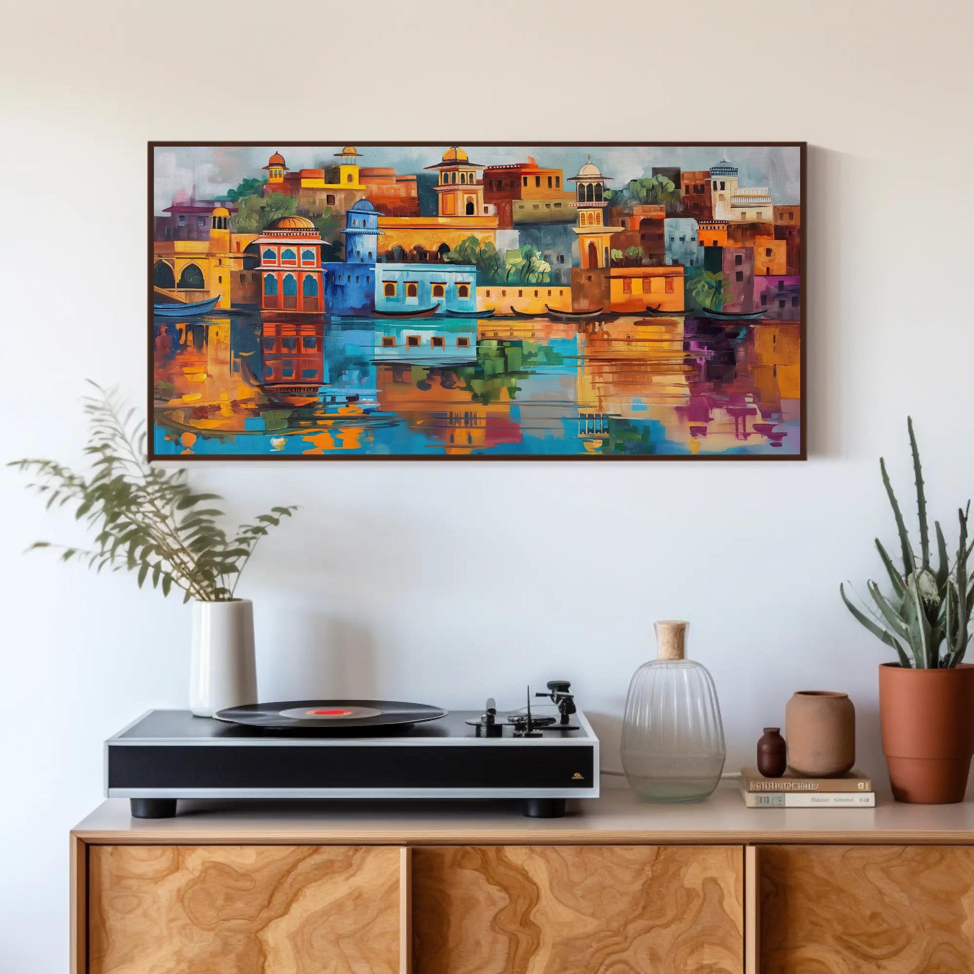 Jaipur Cityscape Painting canvas print, premium giclée wall art