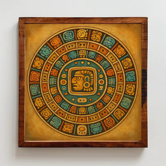 a painting on the wall of a room