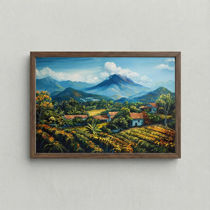 El Salvador Landscape , Volcano Country canvas wall art shown in a styled room (view 8)