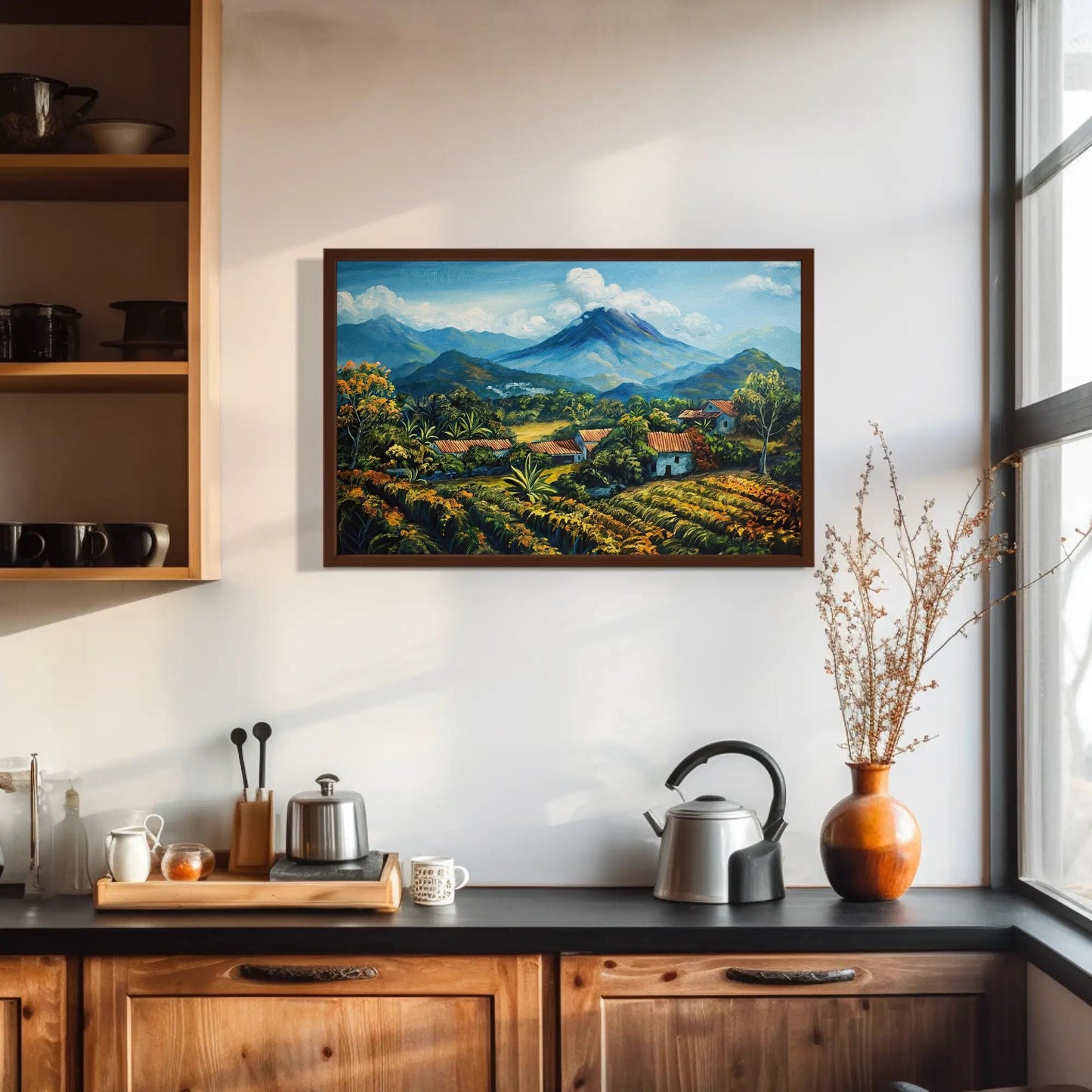 El Salvador Landscape , Volcano Country canvas wall art shown in a styled room (view 4)