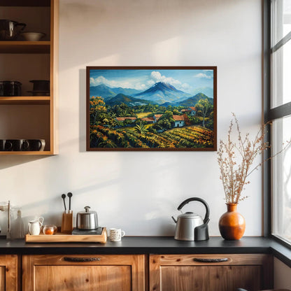 El Salvador Landscape , Volcano Country canvas wall art shown in a styled room (view 4)