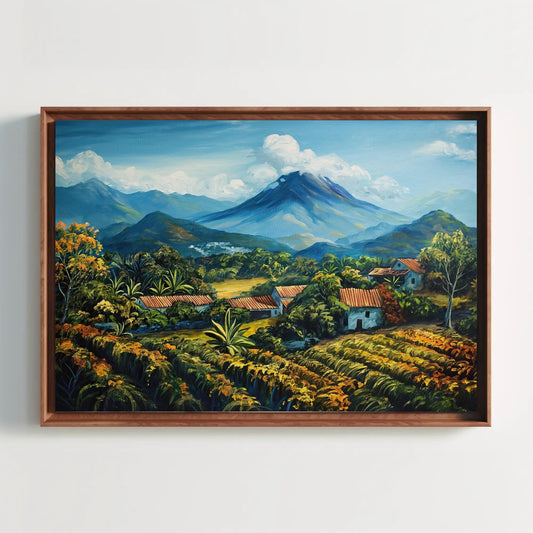 El Salvador Landscape Canvas Print, Volcano Country Decor - Antarmada