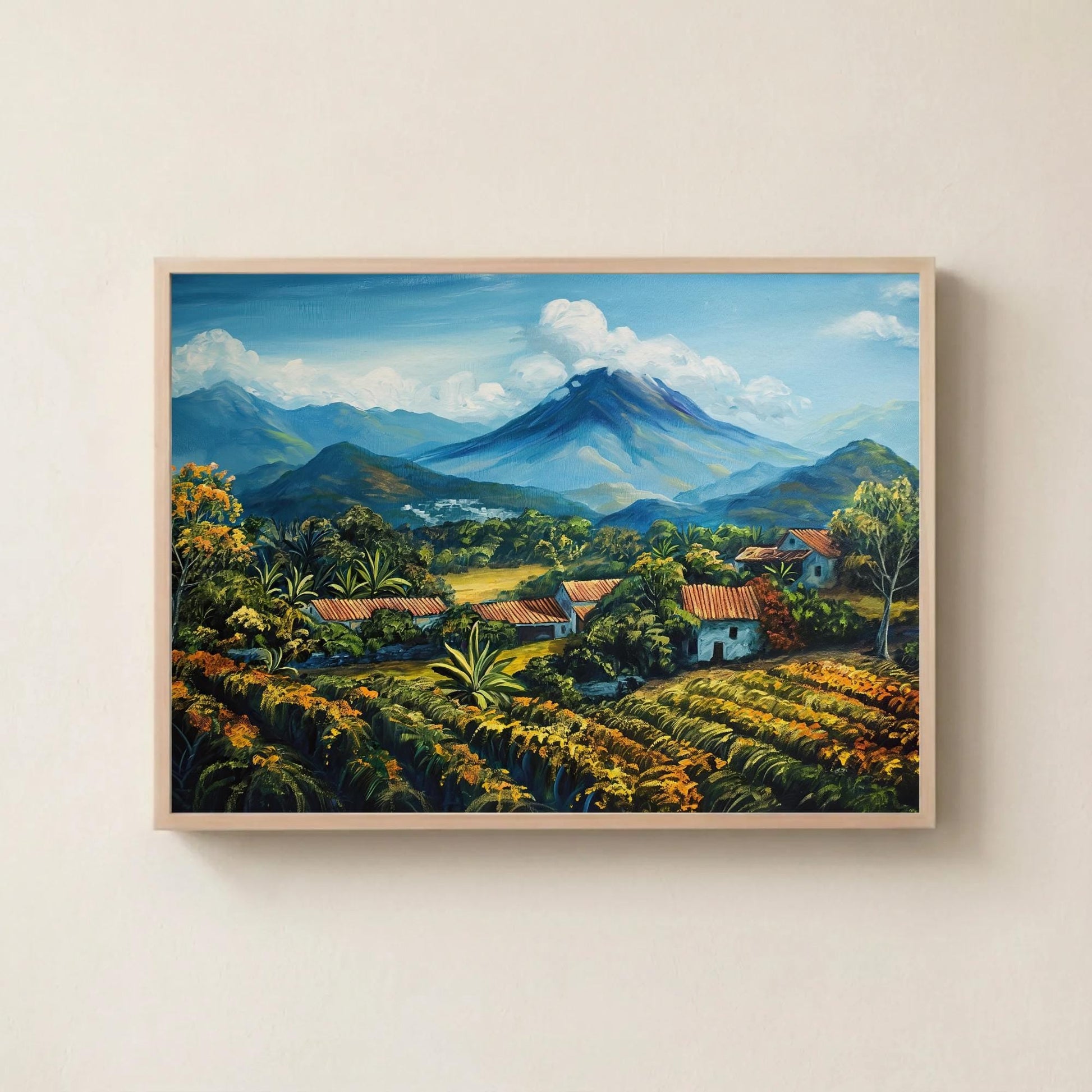 El Salvador Landscape , Volcano Country canvas wall art shown in a styled room (view 6)