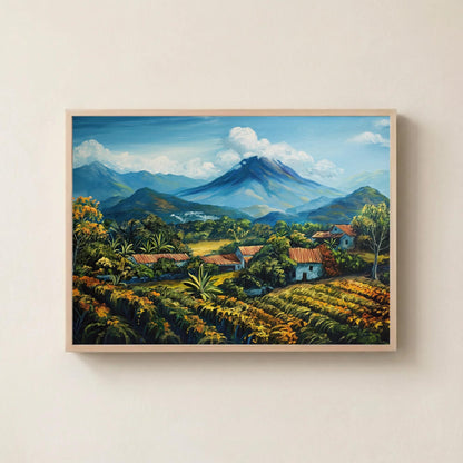 El Salvador Landscape , Volcano Country canvas wall art shown in a styled room (view 6)