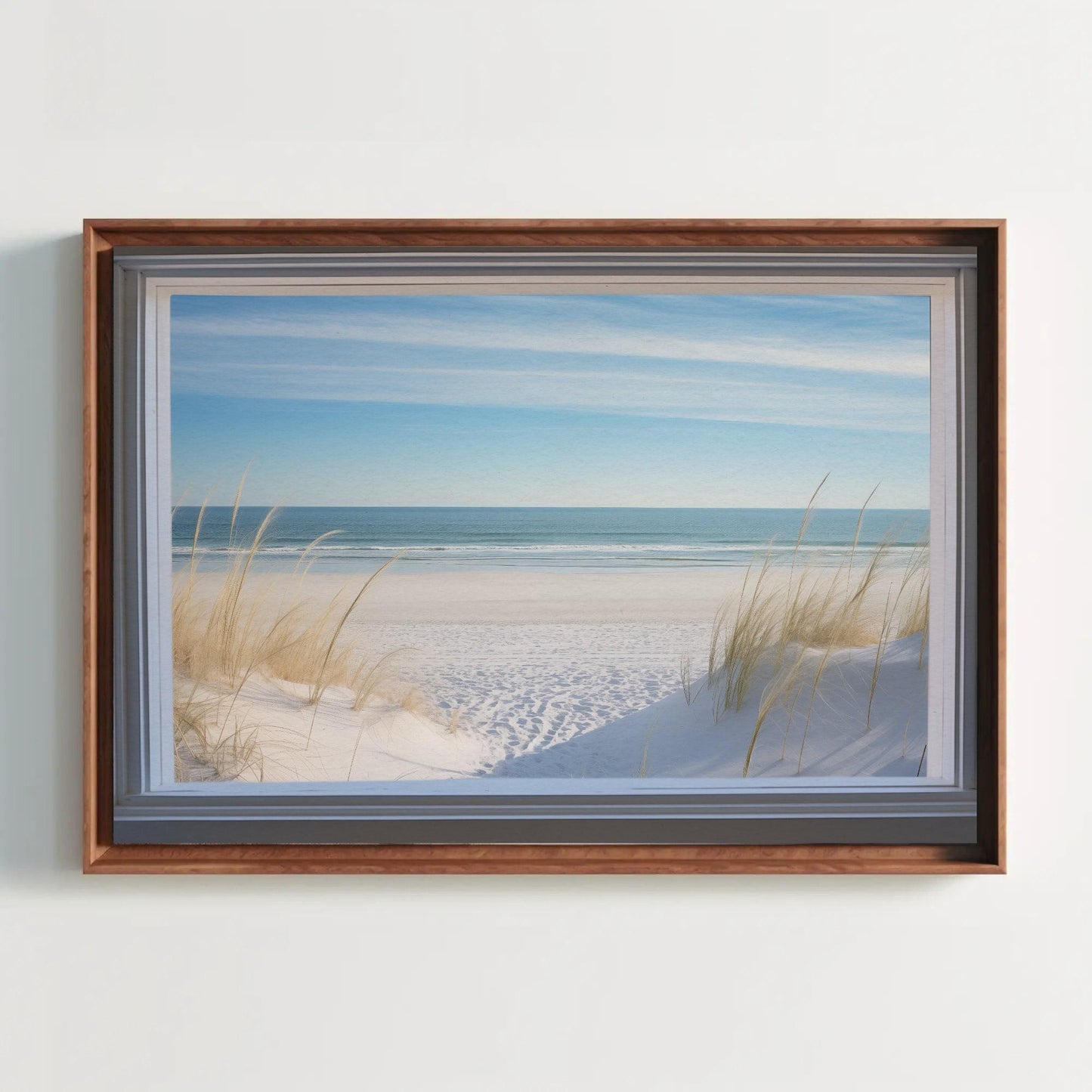 Sandy Beach canvas wall art, gallery-wrapped or framed