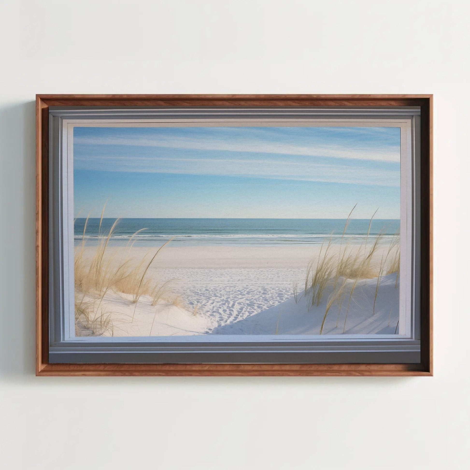 Sandy Beach canvas wall art, gallery-wrapped or framed