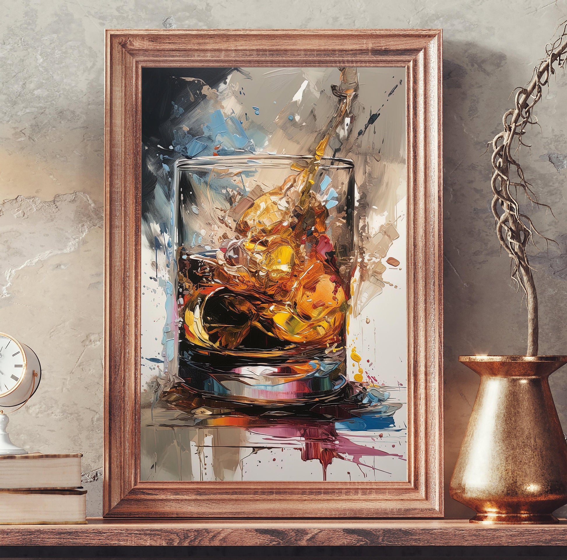 Whiskey , Modern Home Bar Sign canvas wall art, gallery-wrapped or framed