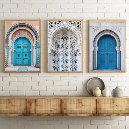 Moroccan Door canvas wall art, ready to hang