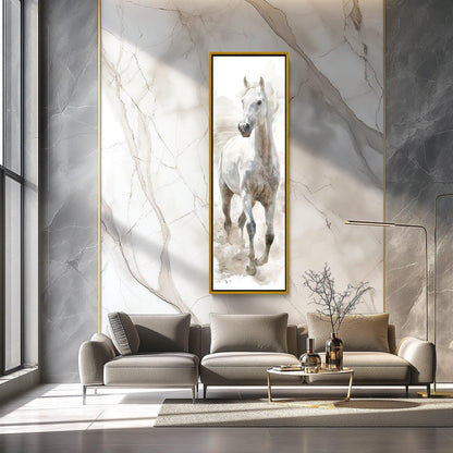 White Horse farmhouse canvas wall art, ready to hang (view 2)