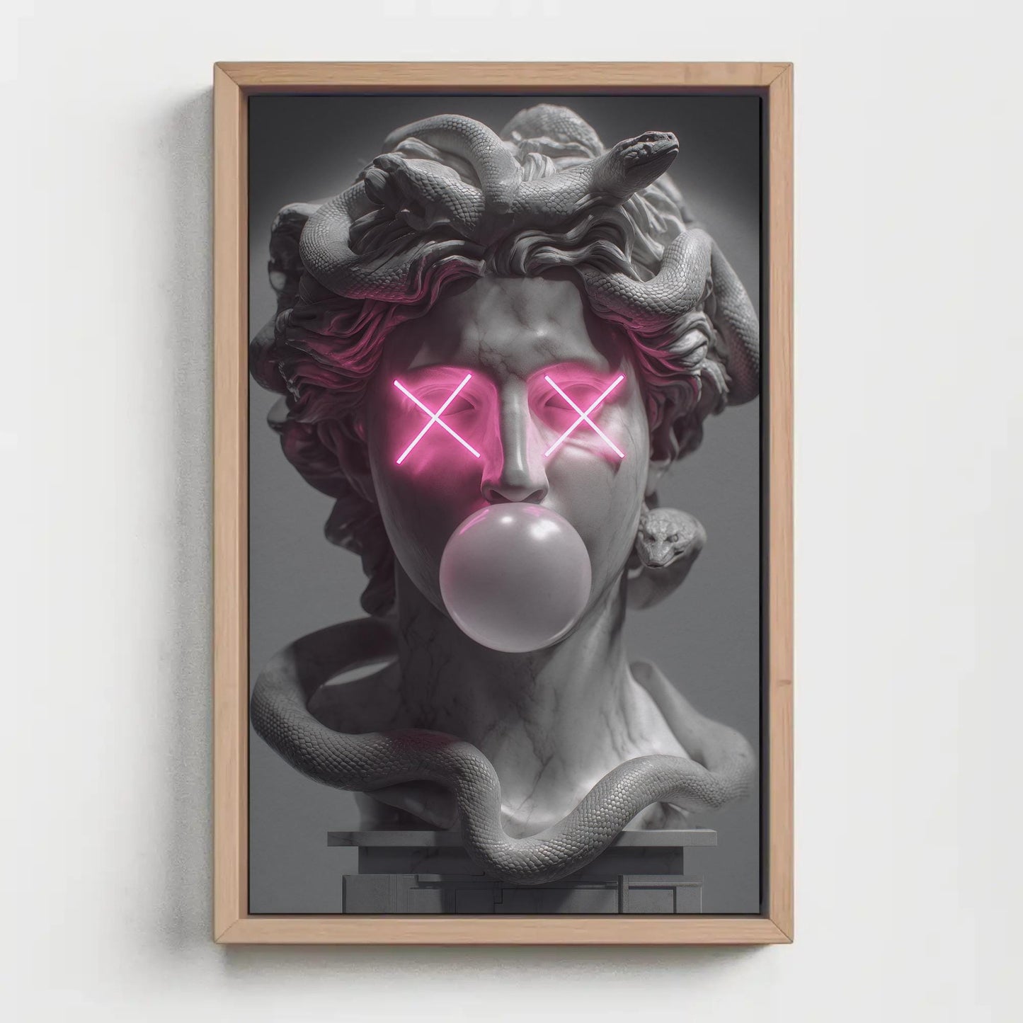 Medusa canvas wall art shown in a styled room (view 2)