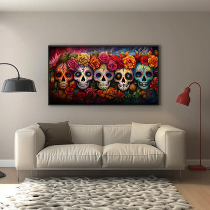 Dia De Los Muertos canvas print, premium giclée wall art