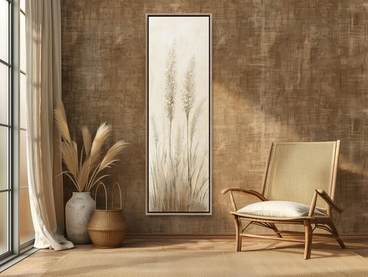 a room with a chair and a painting on the wall