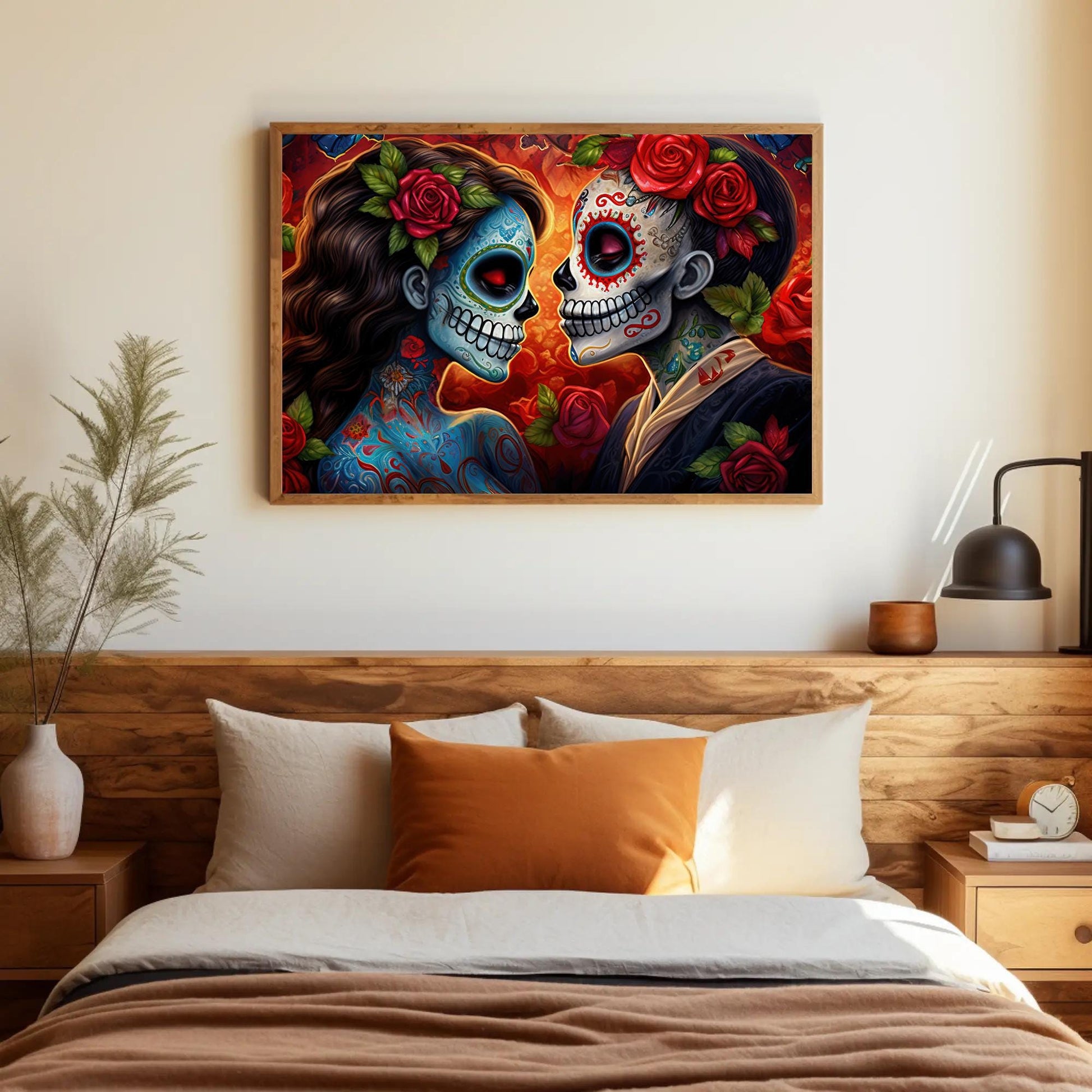 Sugar Skull canvas wall art, gallery-wrapped or framed (view 2)