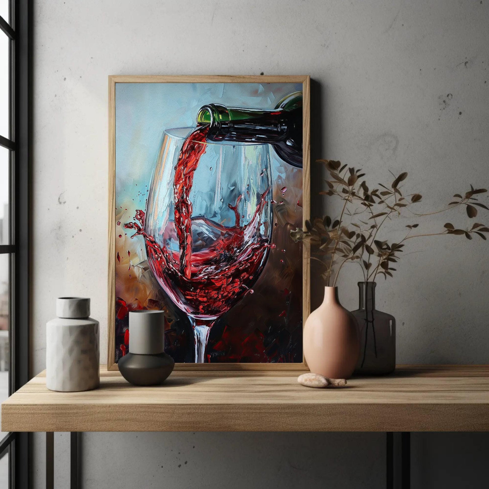 Red Wine canvas wall art shown in a styled room (view 4)