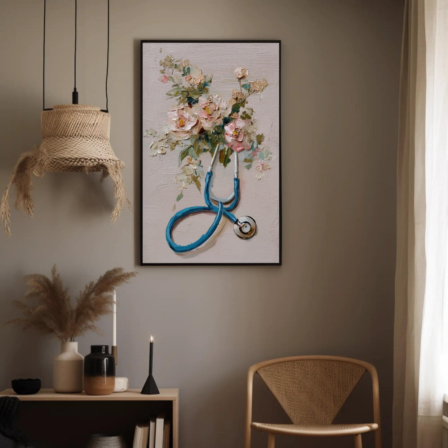 Doctor canvas wall art shown in a styled room (view 2)
