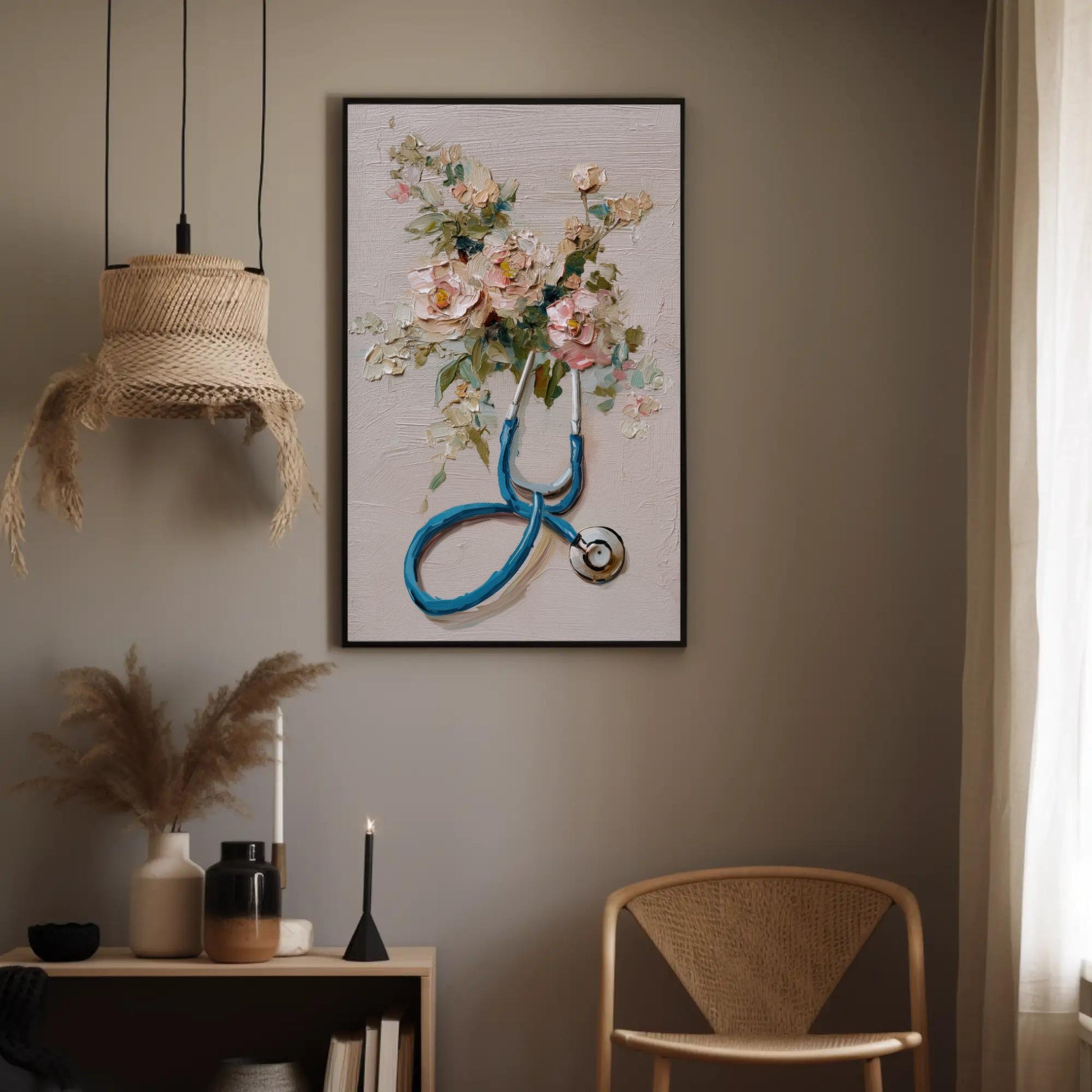 Doctor canvas wall art shown in a styled room (view 2)