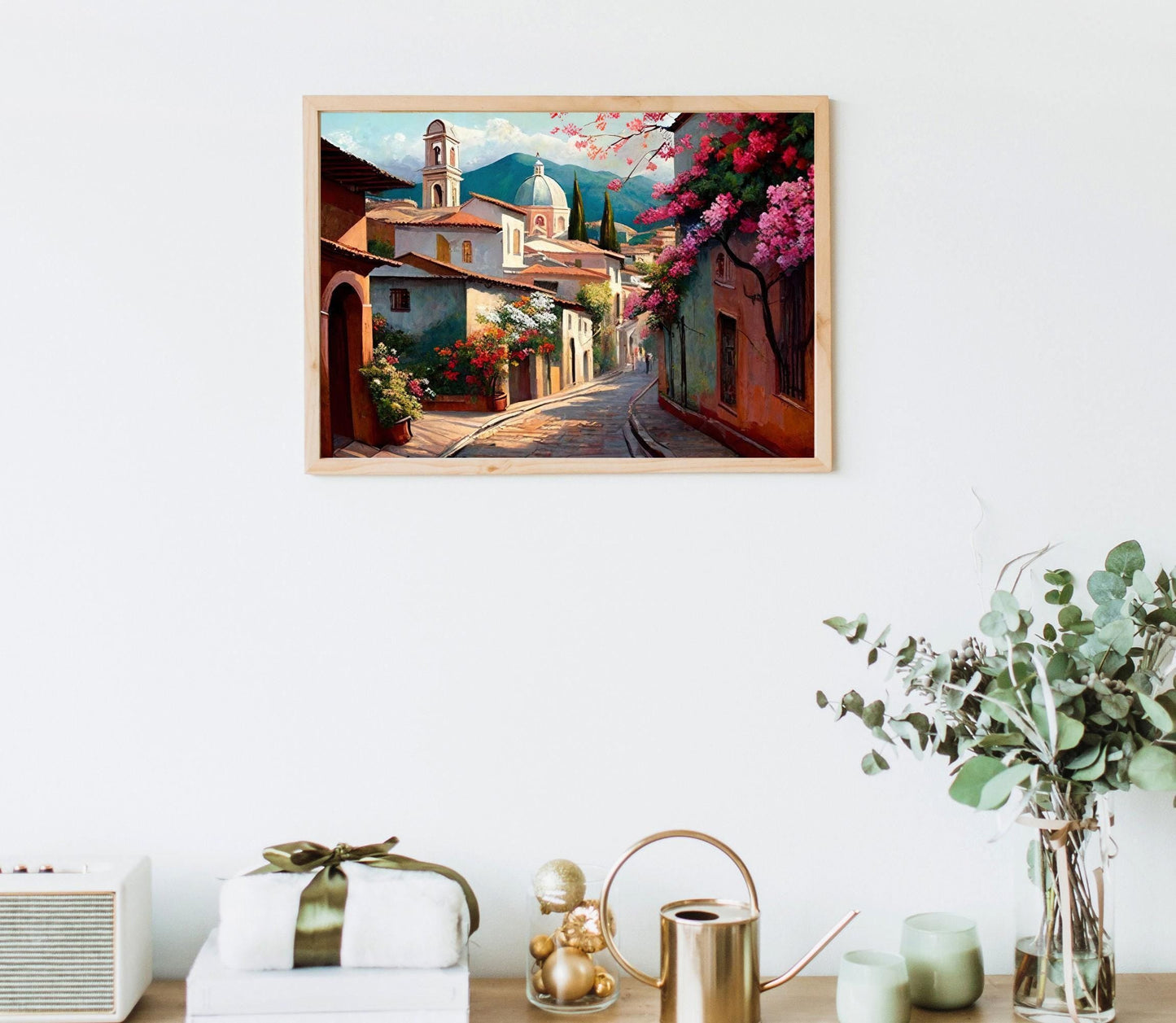 Guanajuato Mexico Art Print, Colorful Mexican Village Artwork - Antarmada